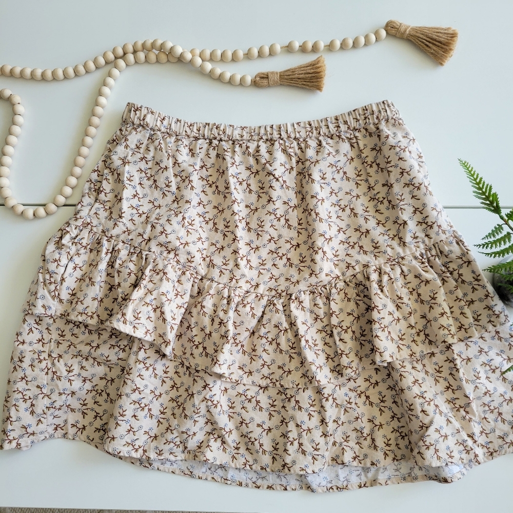 Flannel Pull-On Mini Skirt